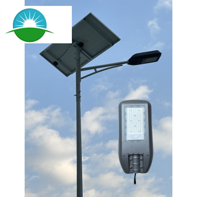 Sistem Lampu Jalan Tenaga Surya Ganda 150W, 58Lux, Lampu Tiang Tinggi